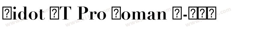 Didot LT Pro Roman B字体转换 Didot LT Pro Roman B字体转换
